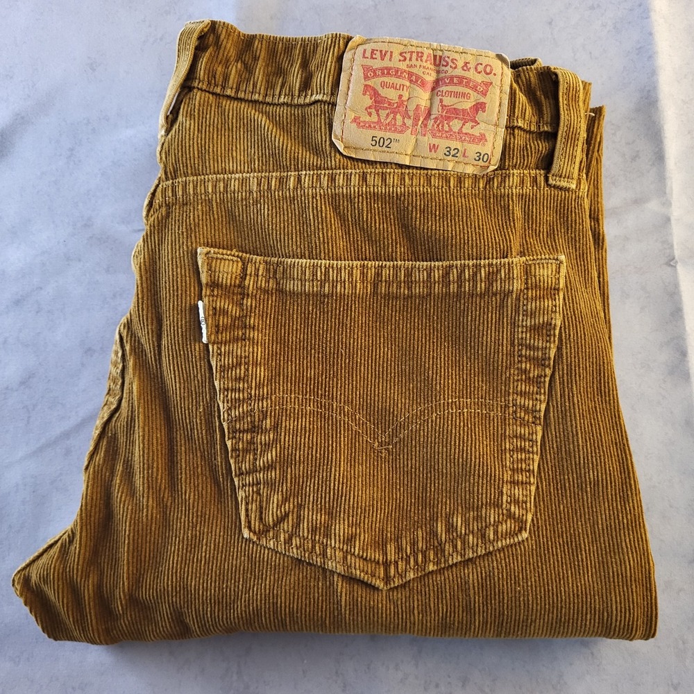 Levi's Men Jeans Straight - Mustard Corduroy